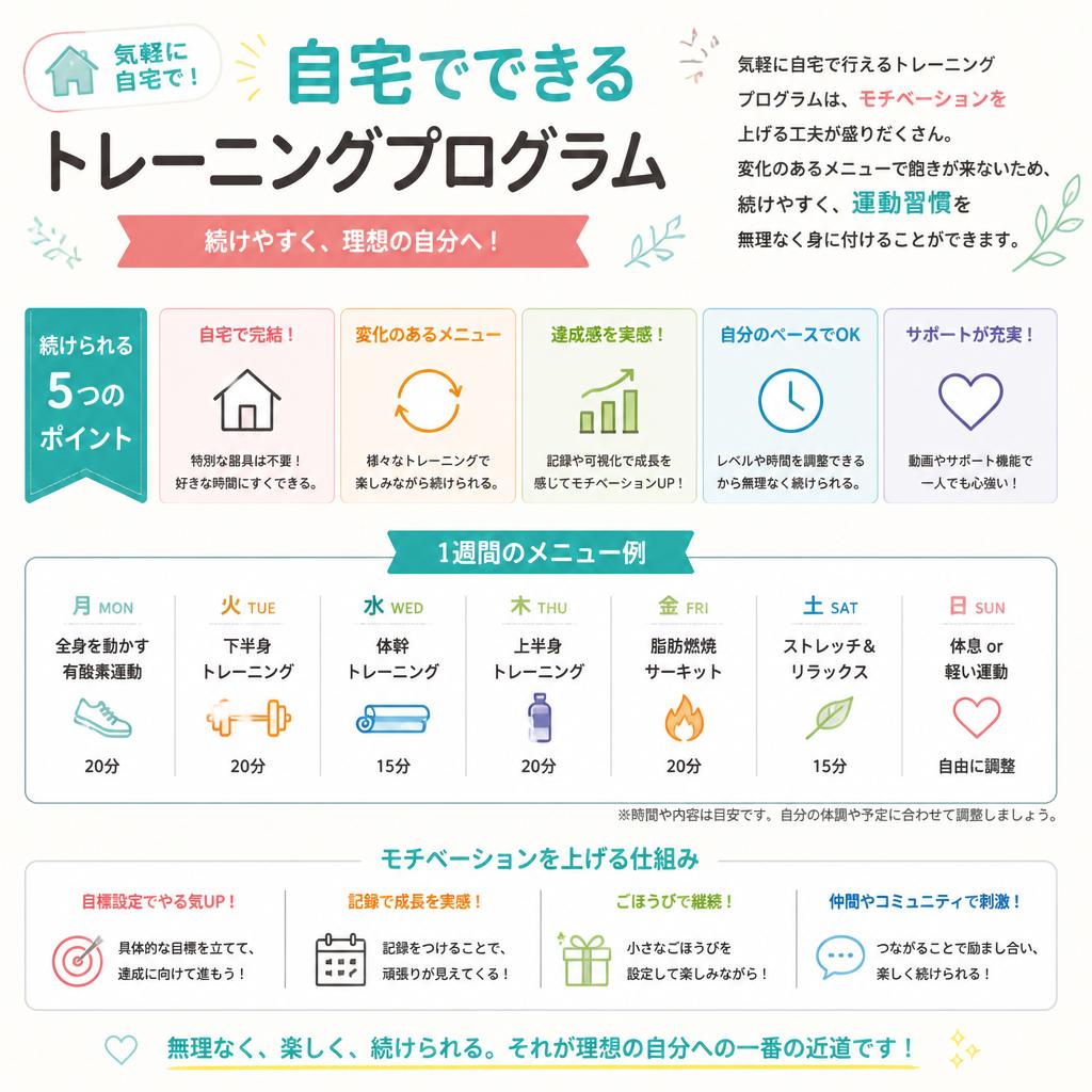 習慣化しやすいプログラムの特長